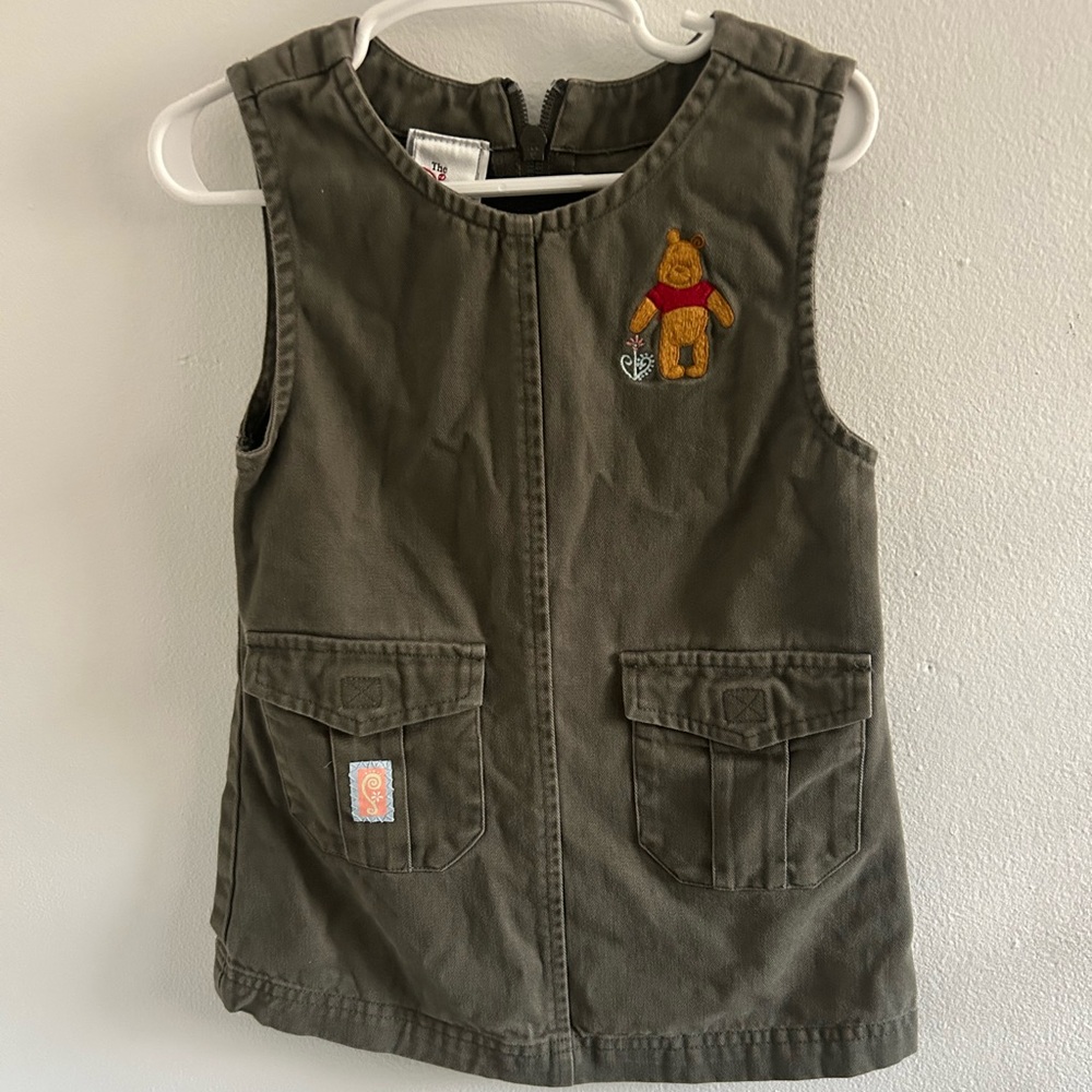 Disney Store army green Winnie the Pooh dress